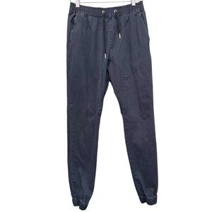 Zanerobe Men’s Size 32 Navy Blue Cotton Twill Drawstring Drop Crotch Joggers